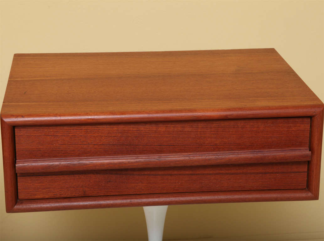 Danish Teak Nightstands with Tulip Bases at 1stDibs tulip nightstand