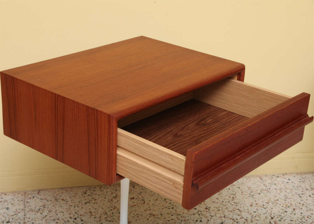Danish Teak Nightstands with Tulip Bases at 1stDibs tulip nightstand