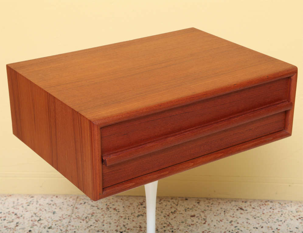 Danish Teak Nightstands with Tulip Bases at 1stDibs tulip nightstand