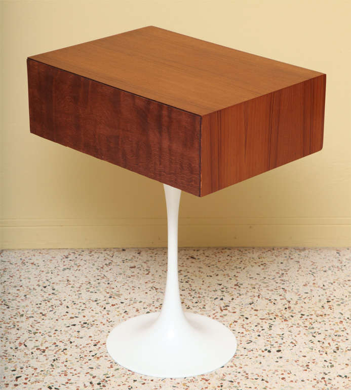 Danish Teak Nightstands with Tulip Bases at 1stDibs tulip nightstand
