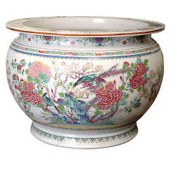 Antique Chinese Famille Rose Fish Bowl