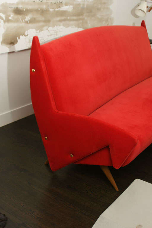 Over Scaled MidCentury Italian Sofa For Sale at 1stDibs