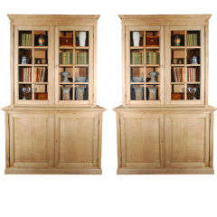A Pair of French Bookcases with Glass Doors, Circa 1860