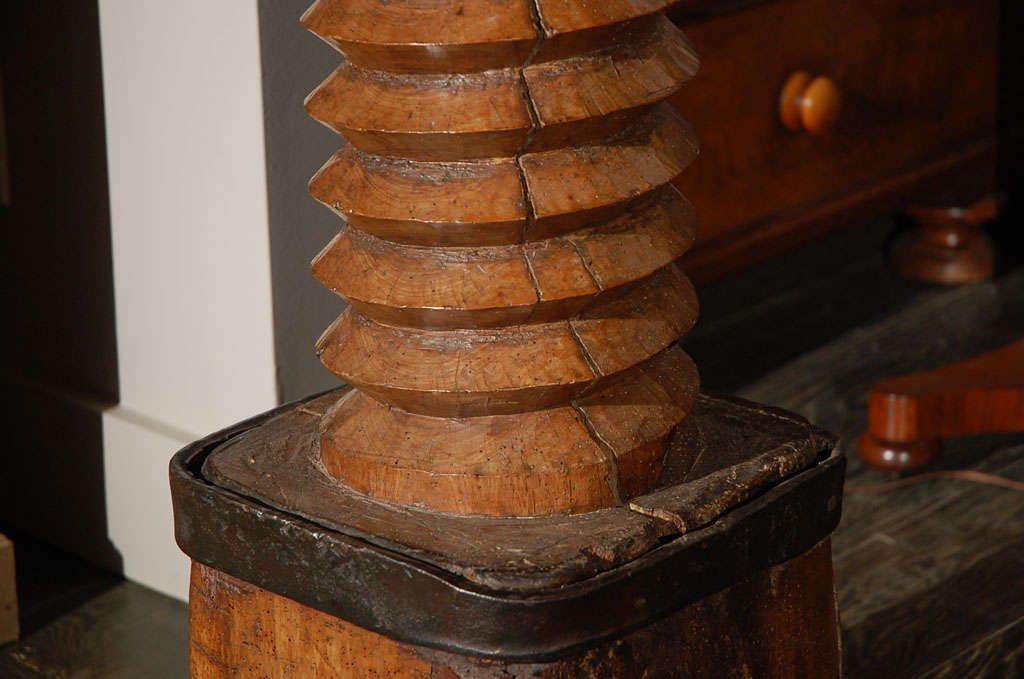 19th Century A French Press Turn Lamp, Circa 1860