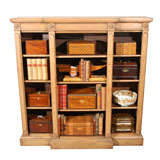 Breakfront Bookcase in Oak, Circa 1860