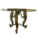 Bronze Dolphin Base Table