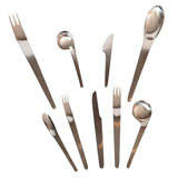 Retro Arne Jacobsen Design Futuristic "AJ" Flatware Service for 8