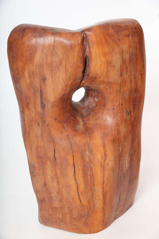 American Pair of Modern Organic Abstract Feminine Form Wood Floor Sculptures