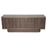 Abstract -Patterned Walnut and Taupe Lacquered Dresser/Credenza