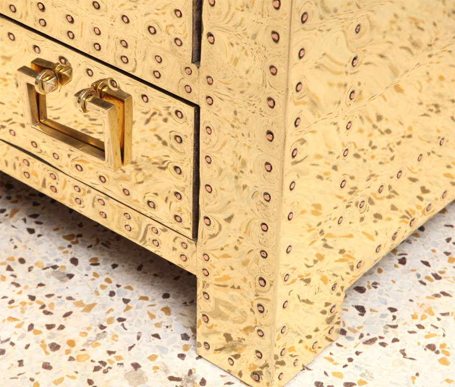 Pair of Sarreid Brass Chests 1