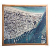 Giant Vintage Aerial Photograph of South Beach
