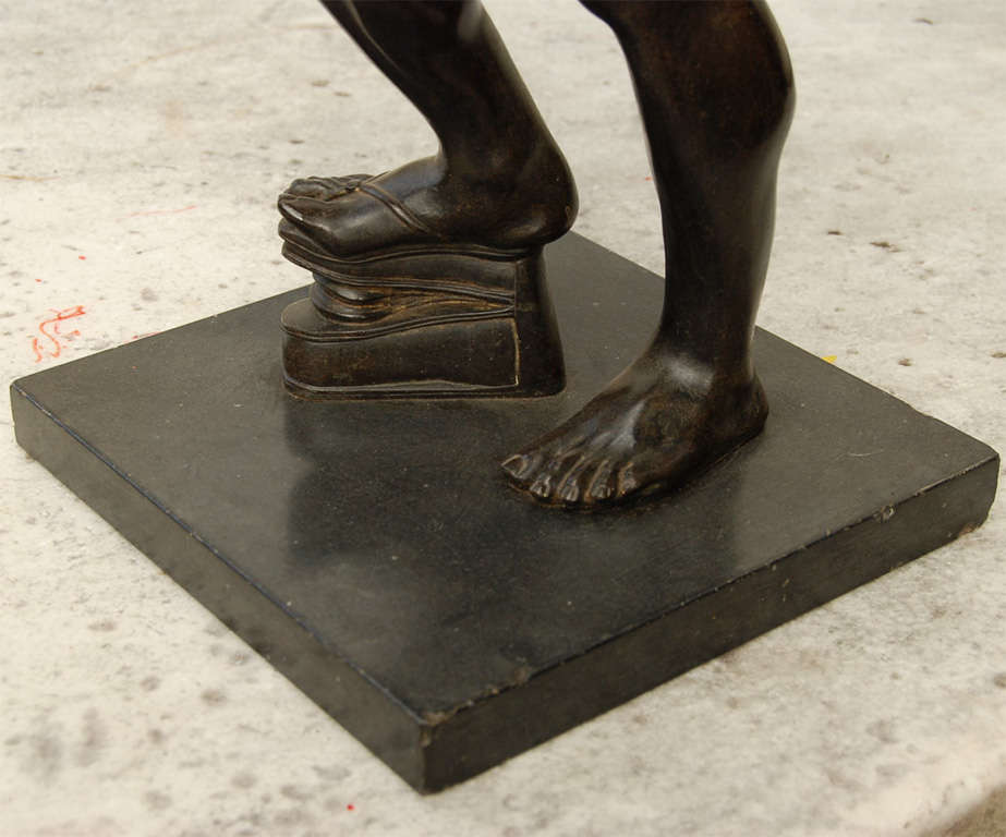 Italian A Grand Tour Bronze of Dancing Faun of Pompeii