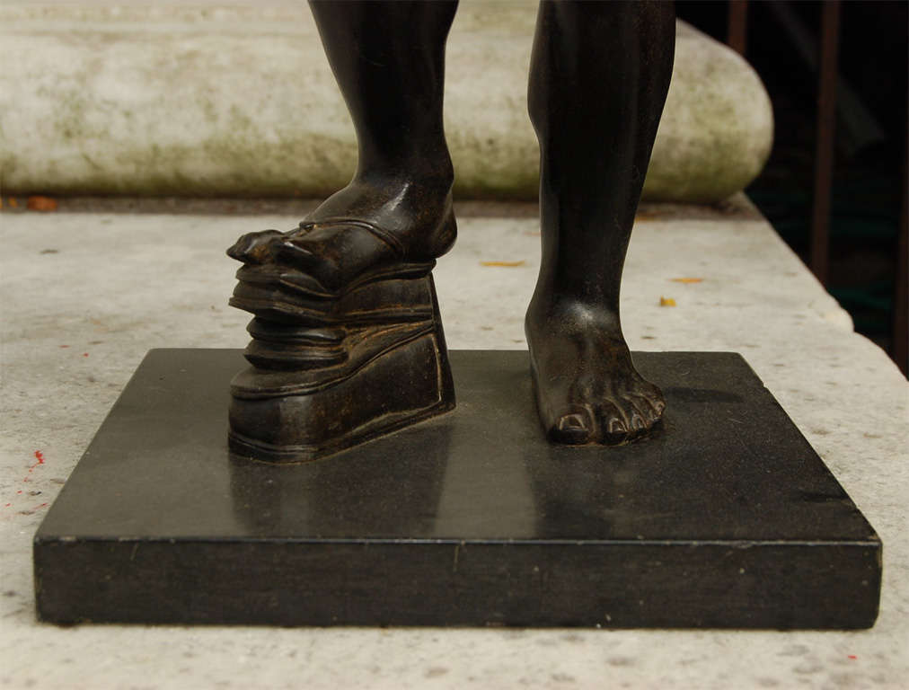 A Grand Tour Bronze of Dancing Faun of Pompeii 2