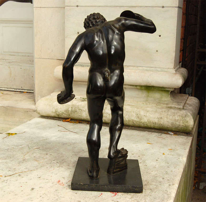 A Grand Tour Bronze of Dancing Faun of Pompeii 3