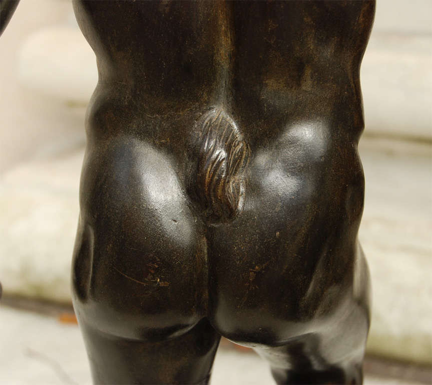 A Grand Tour Bronze of Dancing Faun of Pompeii 4