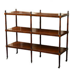 Regency Style Walnut Three-Tiered Server