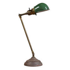 Antique Green Articulating Desk Lamp