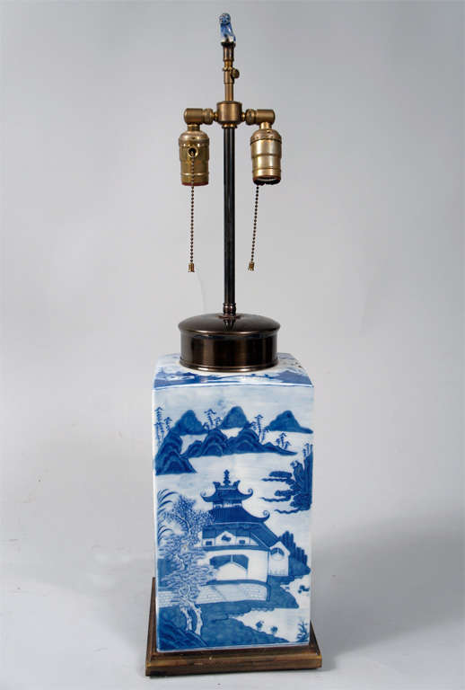 Pair of Chinese Export Tea Canister Lamps at 1stDibs
