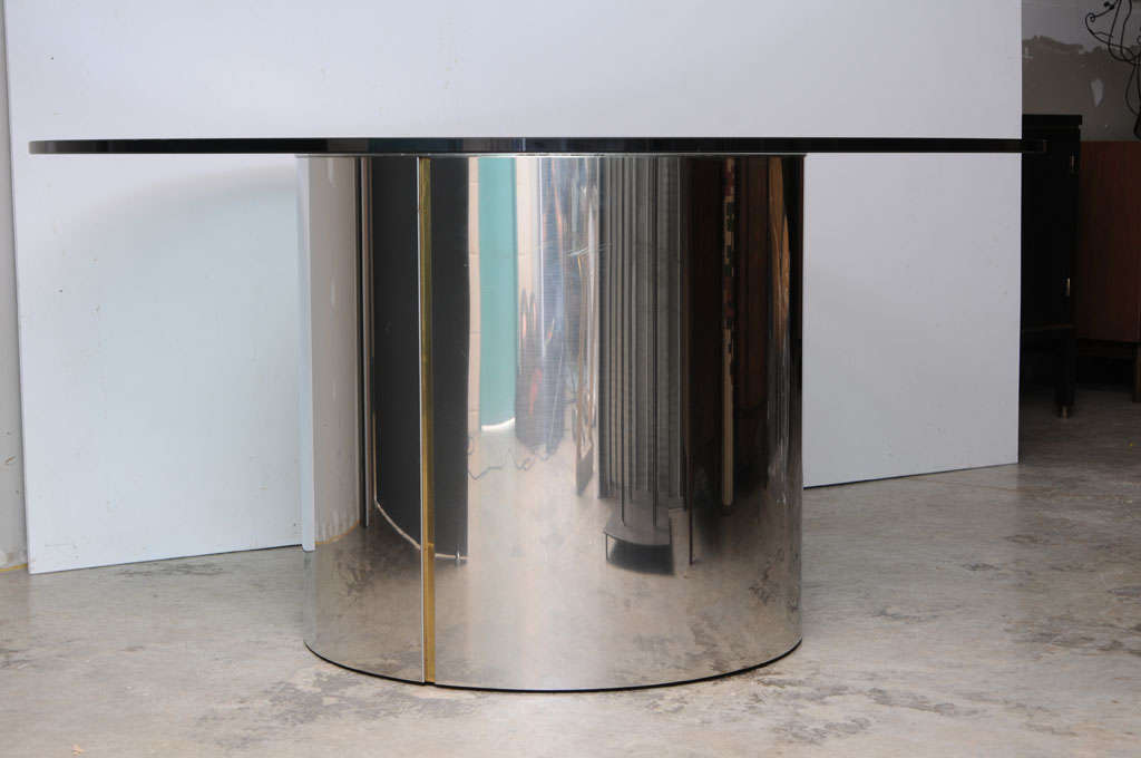 Steel Drum Dining Room Table by Pace Collection In Good Condition For Sale In Miami, FL