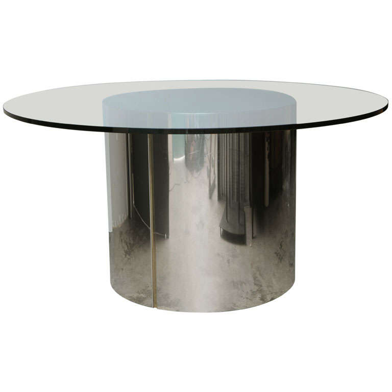 Steel Drum Dining Room Table by Pace Collection For Sale