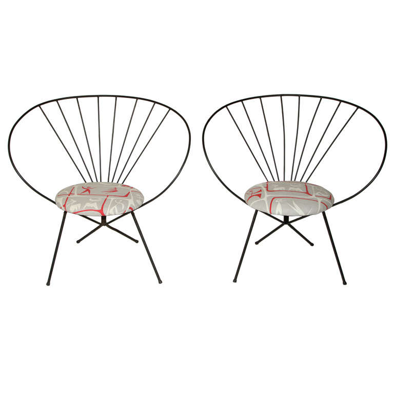 Pair of Riley Wolfe Iron Chairs