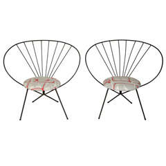 Pair of Riley Wolfe Iron Chairs