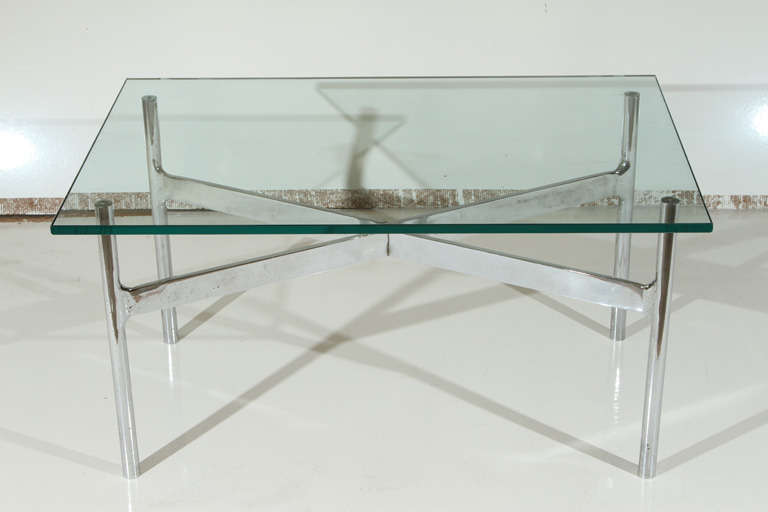 Gerald McCabe for Eon Furniture Series X Lamp Table in chrome plated steel and glass