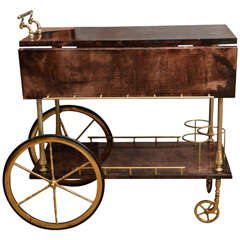Mid-Century Italian Aldo Tura Bar Cart