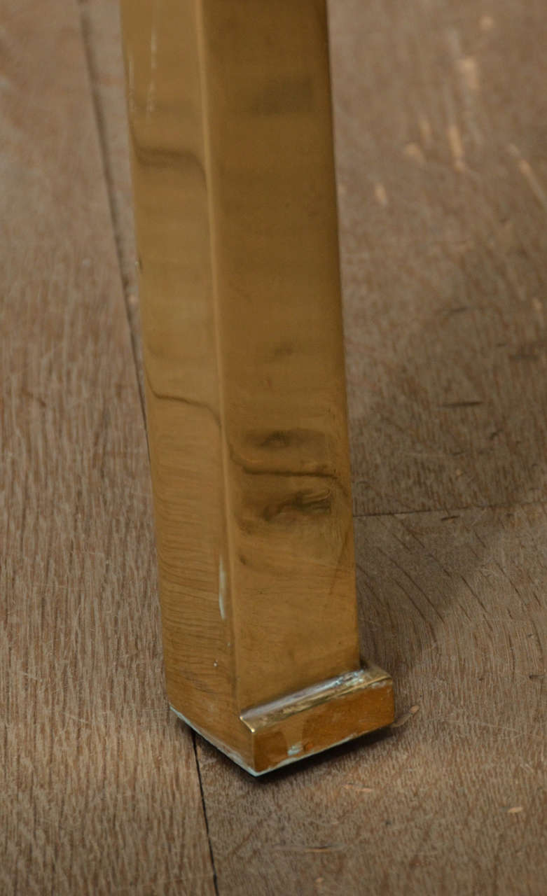 Pair of Mid Century French Brass Side Tables by Guy Lefevre In Excellent Condition In Sag Harbor, NY