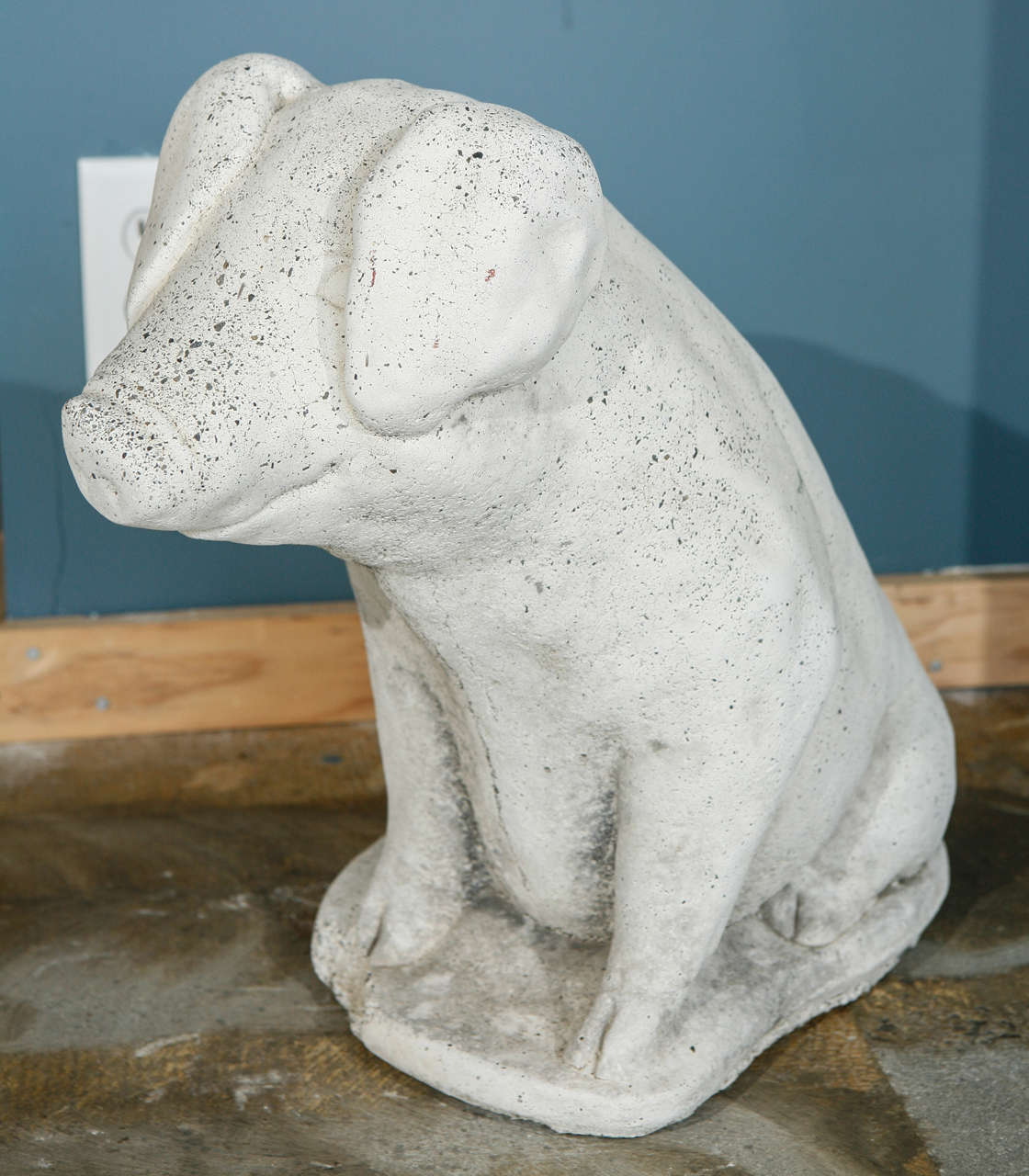 Cast Stone Pig Garden Ornament For Sale at 1stdibs
