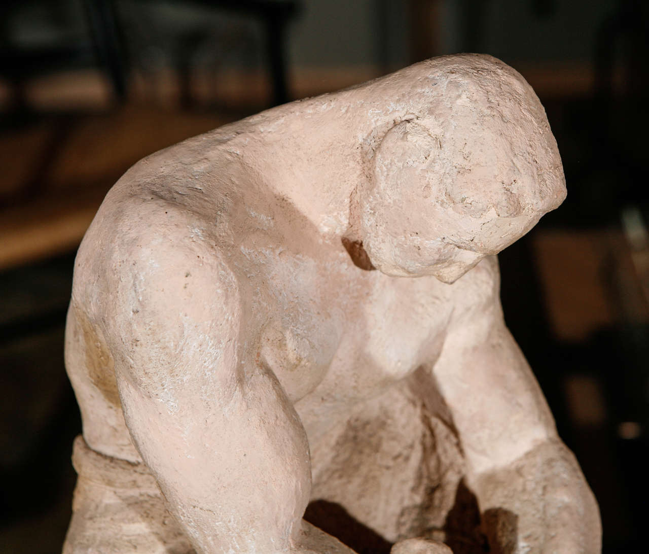WPA Sculpture of Man in Thought at 1stDibs man in thought