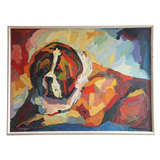 Saint Bernard (dog) Painting