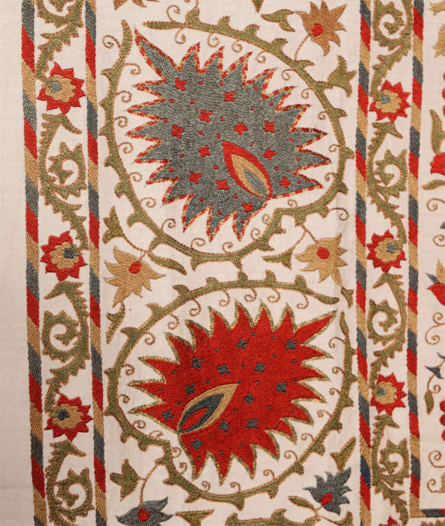 Beautiful suzani embroidered textile