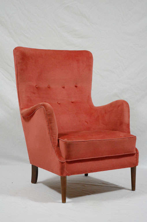 Mid-20th Century Danish High Back Lounge Chair