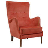 Danish High Back Lounge Chair