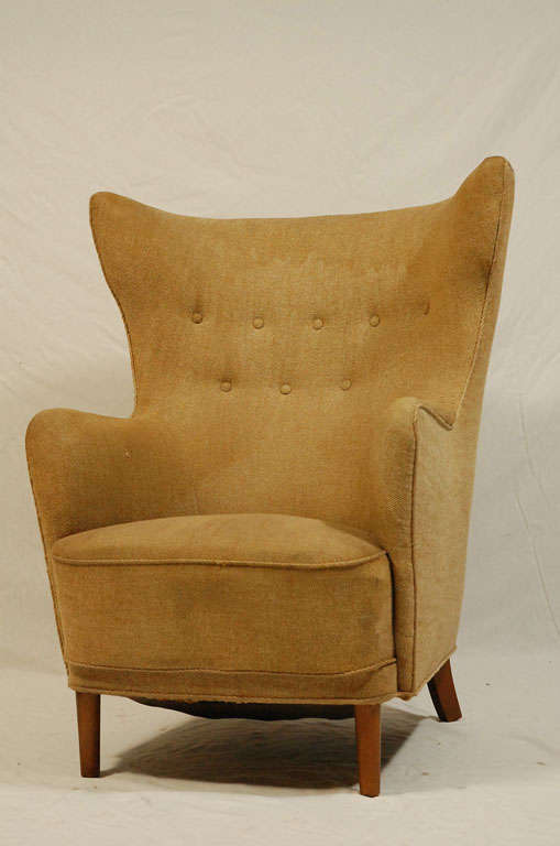 Mid-20th Century Danish High Back Lounge Chair