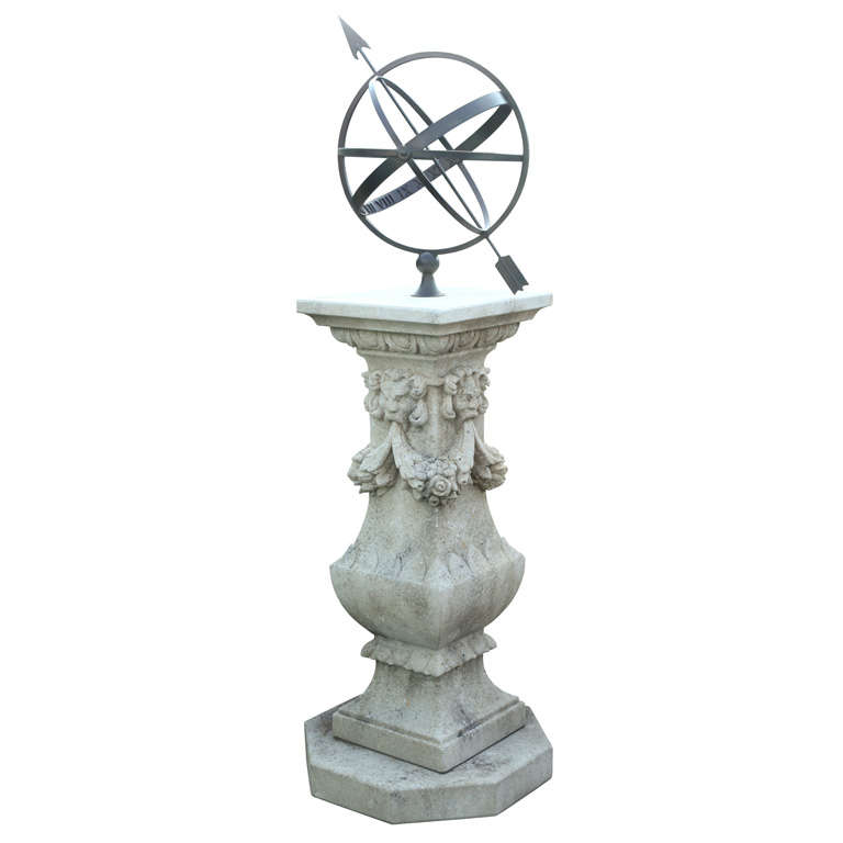 Georgian Pedestal with Swags For Sale