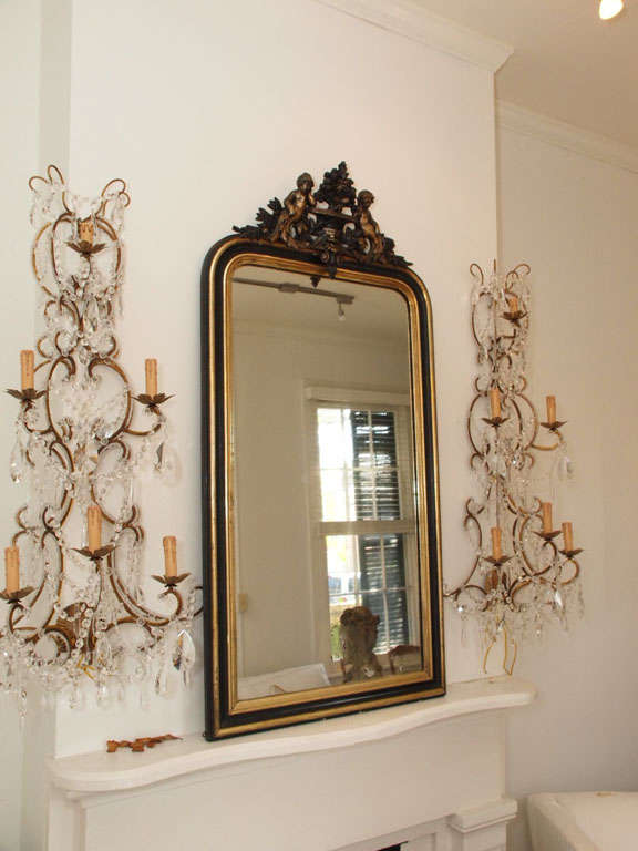 Large 19th c. French Louis XVI Gilded Mirror 6