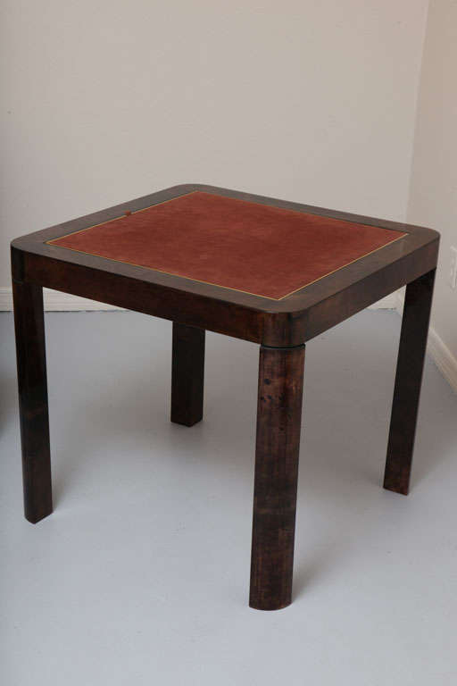 Goat Skin  Backgammon Table Paired with two Goat skin Chairs 5