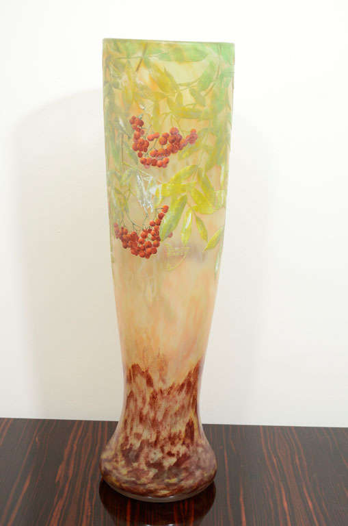 Art Glass Vase by Daum Nancy For Sale