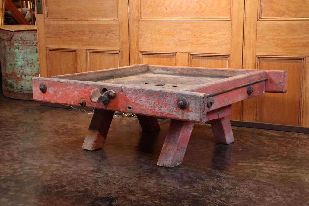 Antique French Wine Press Base as Coffee Table In Good Condition In Dallas, TX