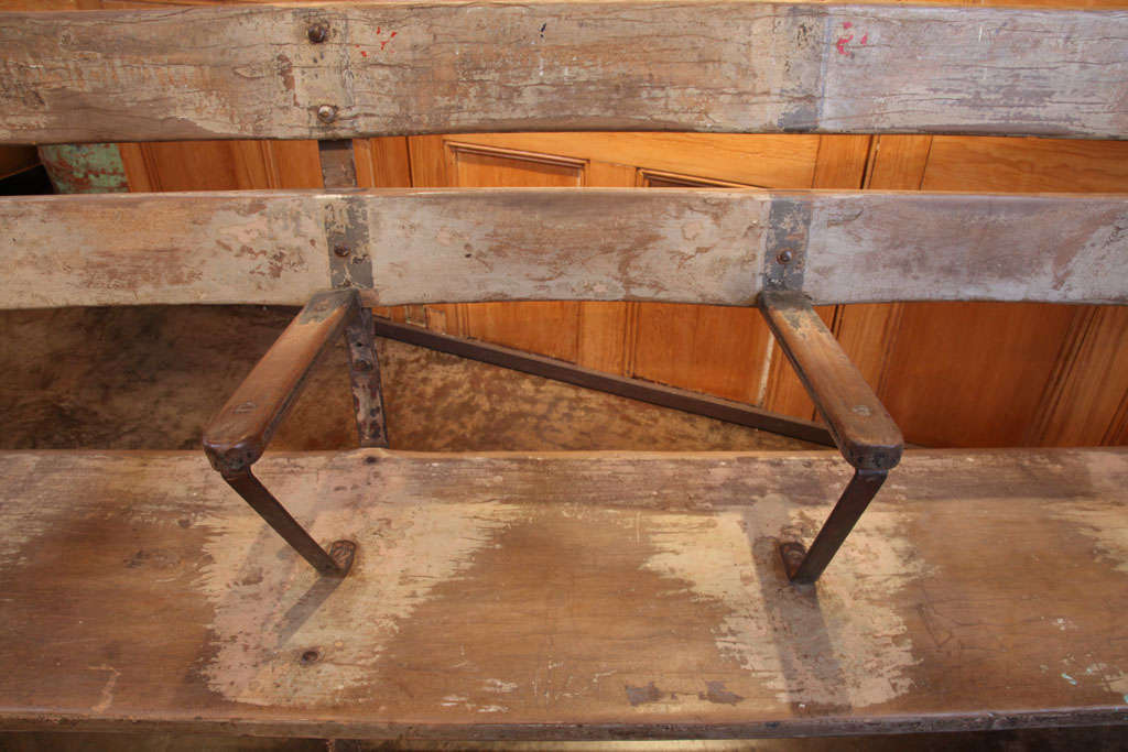 Antique English Colonial Rail Station Bench 3