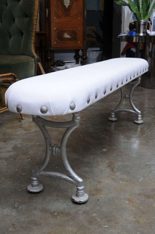 Mid-20th Century Pair of Studded Benches