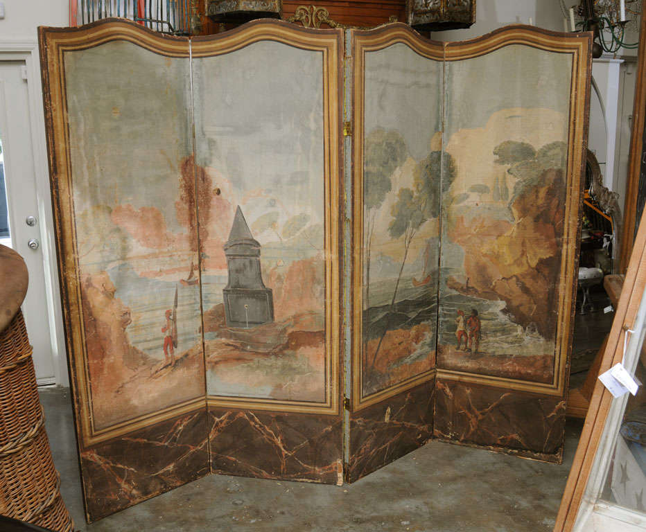 French Painted Screen
