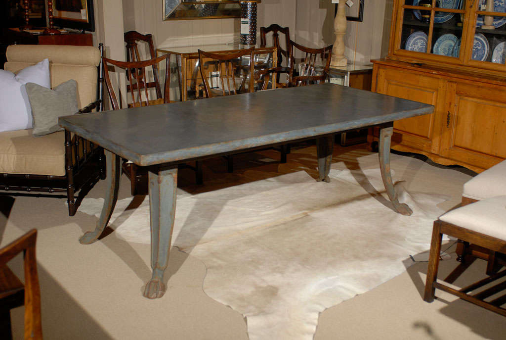 Zinc Top Dining Table