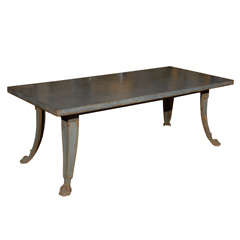 Zinc Top Dining Table