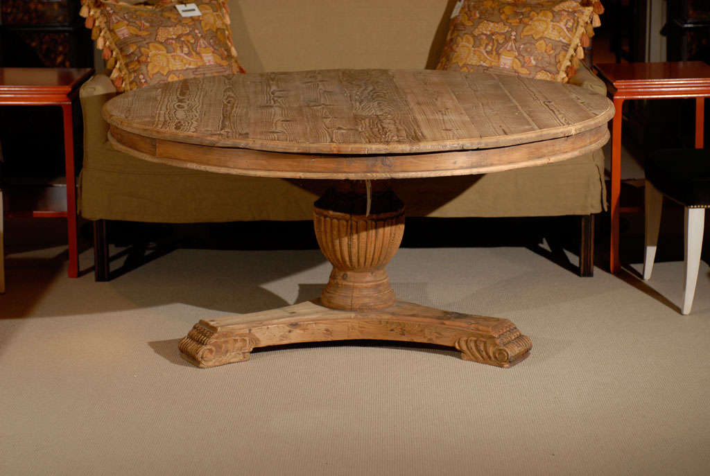 British Pine Pedestal Table