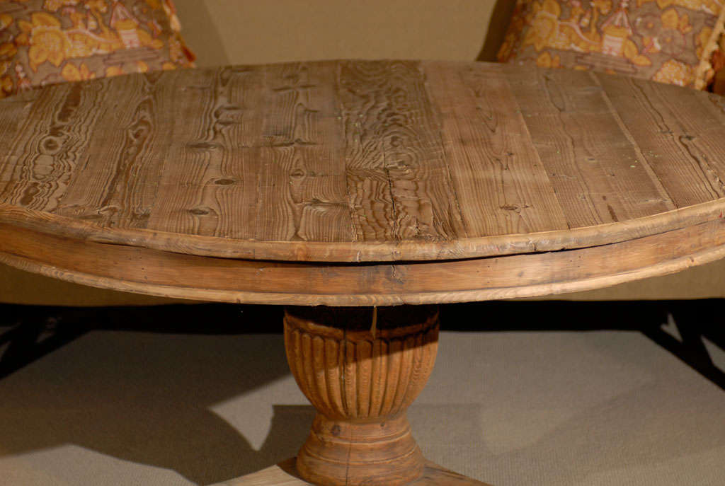20th Century Pine Pedestal Table