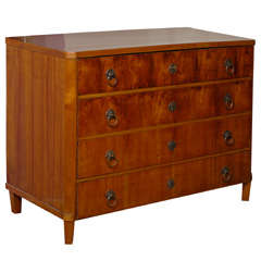 19th Century Blonde Cherry Four-Drawer Chest