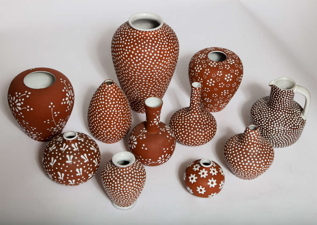 Set of 11 Ceramic Vases by Zeuthens